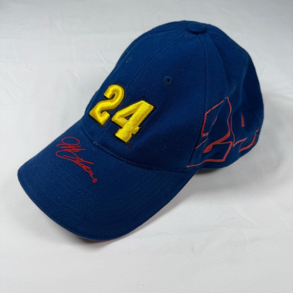 Vintage Jeff Gordon 24 NASCAR DuPont Motorsports Hat Cap Racing‎ Adjustable Blue
